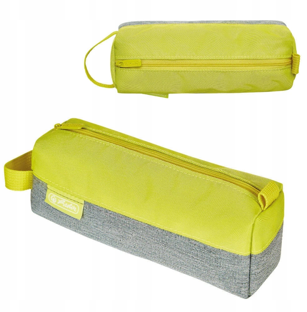 Penalas Herlitz Quattro, pilka melanžinė/citrina