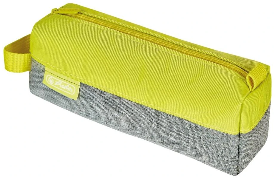 Penalas Herlitz Quattro, pilka melanžinė/citrina