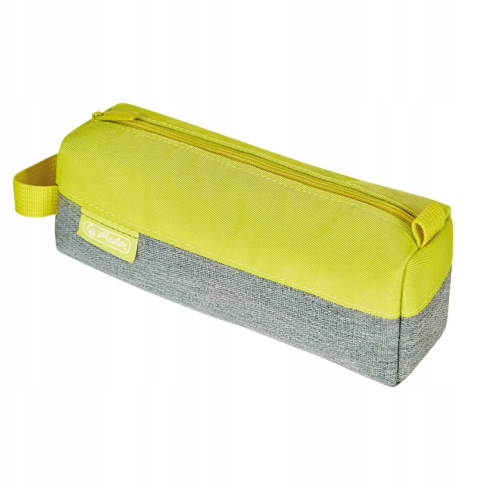 Penalas Herlitz Quattro, pilka melanžinė/citrina