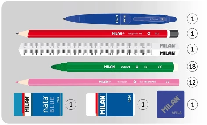 Penalas Milan Net&Lit, dviejų skyrių, užpildytas