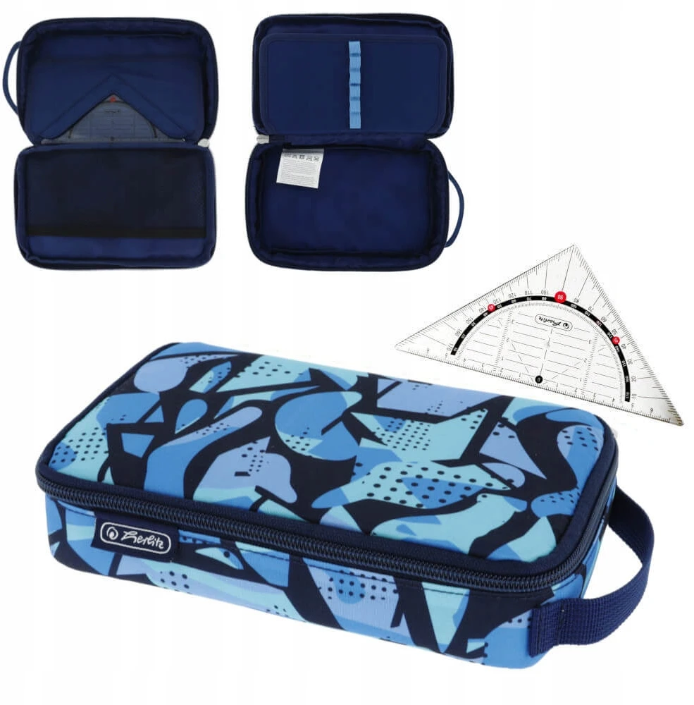Penalas su dangčiu Herlitz CamoBlue