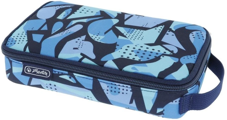 Penalas su dangčiu Herlitz CamoBlue