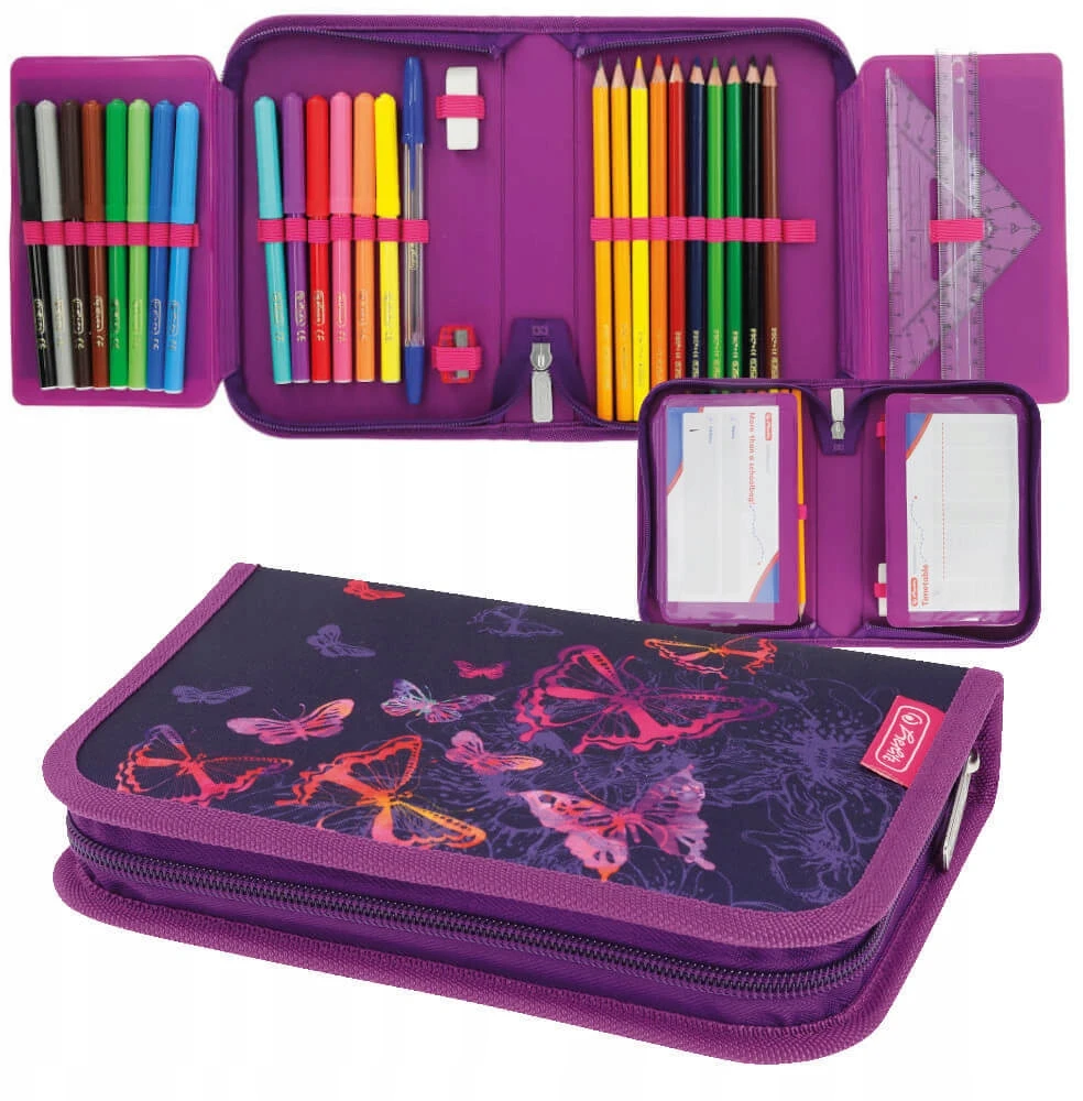 Penalas su kanceliarinėmis priemonėmis Herlitz Butterflies