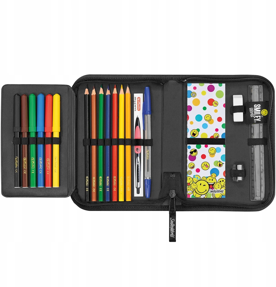 Penalas su priedais Smileyworld Rainbow Faces Herlitz