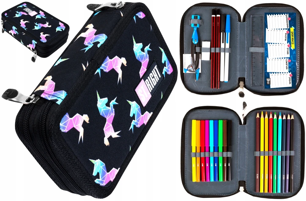 Penalas su priemonėmis St. Majewski Stright PC-04 rainbow unicorns