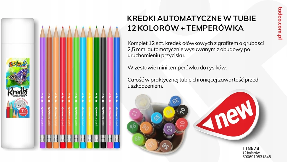 Penmate AUTOMATINIAI PIŠTUKAI 12 SPALVŲ VAMZDŽIAS + RAŠTO GALYTUVAS