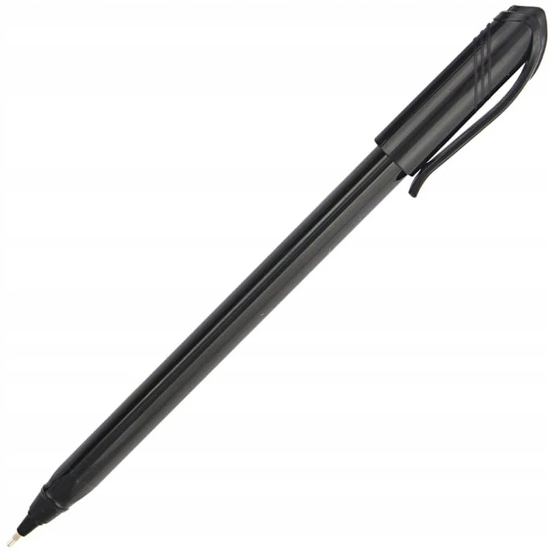 Penmate Flexi Trio Jet rašikliai, juodi, 50 vnt. rinkinys