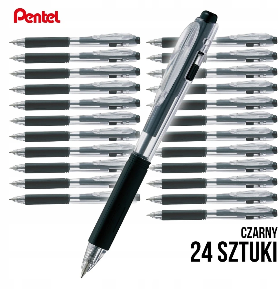 Pentel Bk-437 automatinis rašiklis, juodas