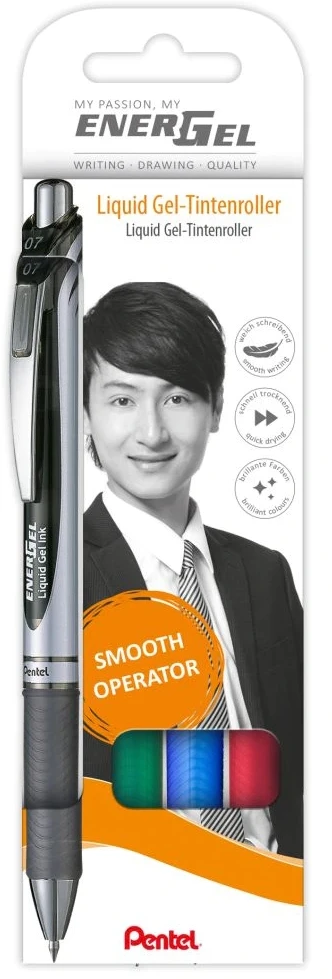 Pentel Energel Bl-77 gelinis rašiklis, 0.7mm, alyvuogių žalias