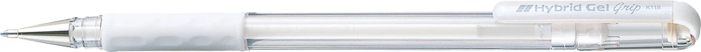 Pentel Hybrid K118 gelinis rašiklis, baltas