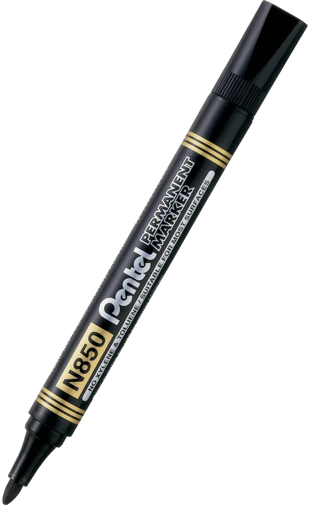 Pentel N850 permanentinis žymeklis, apvalus antgalis, juodas, 1 vnt.