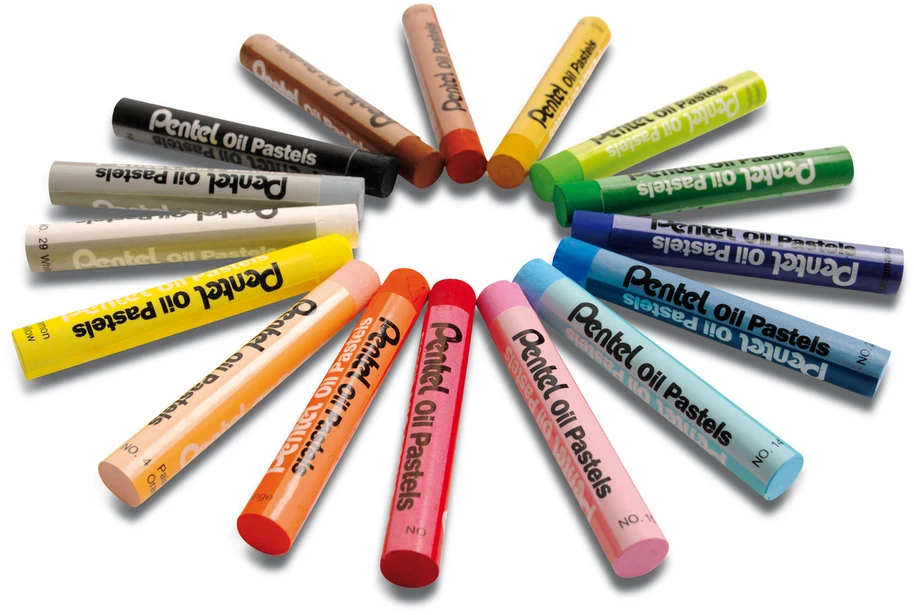 Pentel PHN aliejinės pastelės, 16 spalvų mišinys