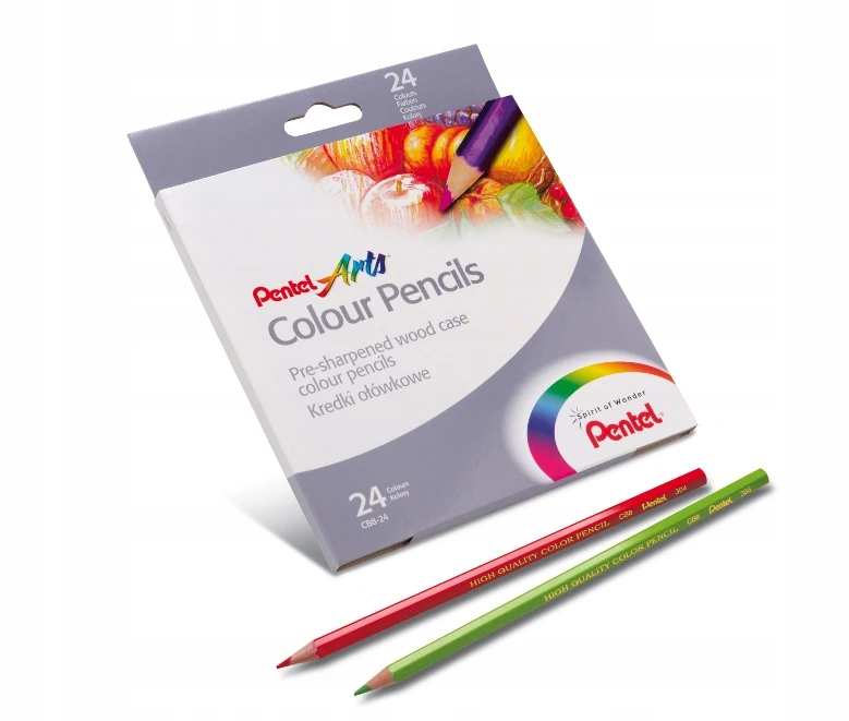 Pentel spalvoti pieštukai 24 spalvos