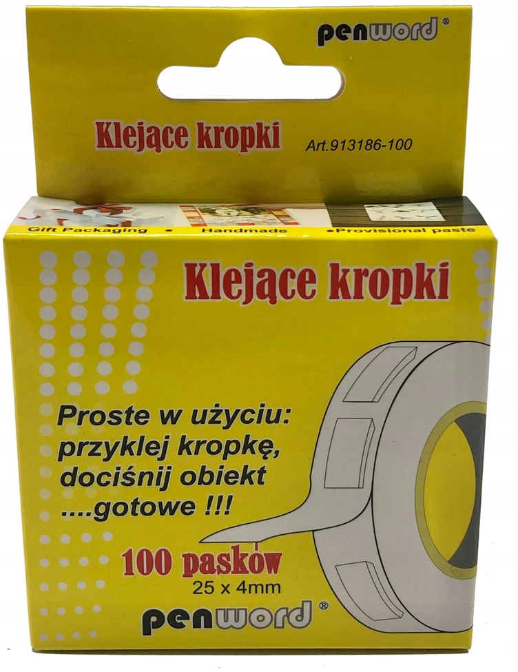 Penword Kropki Paski Klejące do Przyklejania Zdjęć, Pakowania Prezentów i Dekoracji