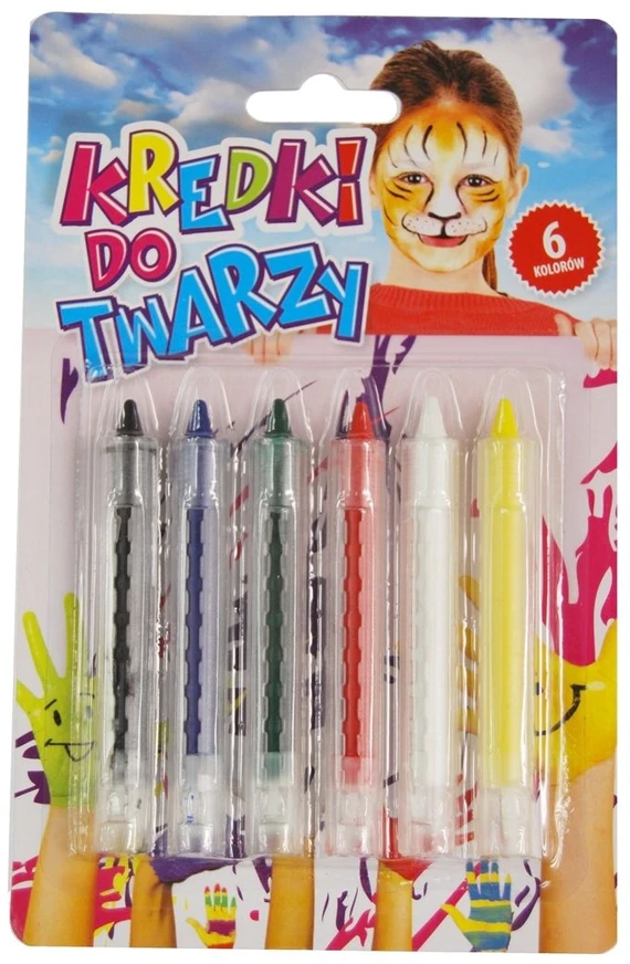 Penword Pieštukai veidui piešti, 6 spalvos