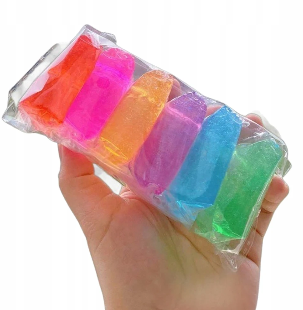 Perfect 6x MAGIC SLIME PULLING SENSORY GEL ELASTIC COLOR RINKINYS