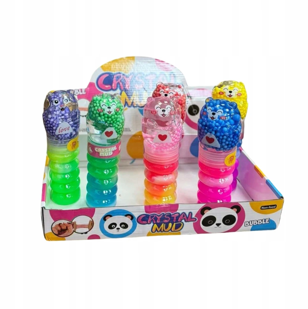 Perfect DIDELĖ MAGIC SLIME DVIGUBA KATINĖ SU RUTULIAIS JUTIKLIO MASĖS GLUT SPALVA
