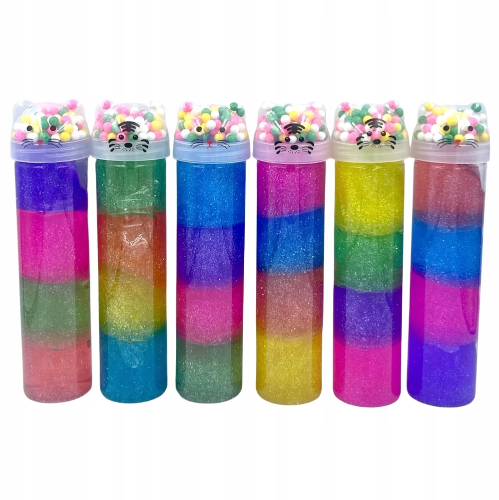Perfect DIDELIS MAGIC SLIME KATINAS SU KAMULIAIS, TRAUKIAMIS JUTIKLIO MASĖS GLUT SPALVA