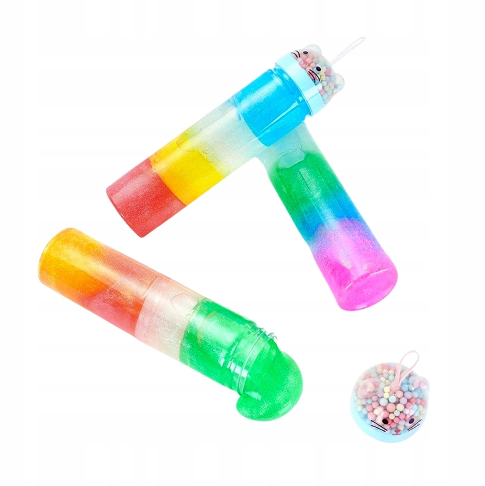 Perfect DIDELIS MAGIC SLIME KATINAS SU KAMULIAIS, TRAUKIAMIS JUTIKLIO MASĖS GLUT SPALVA