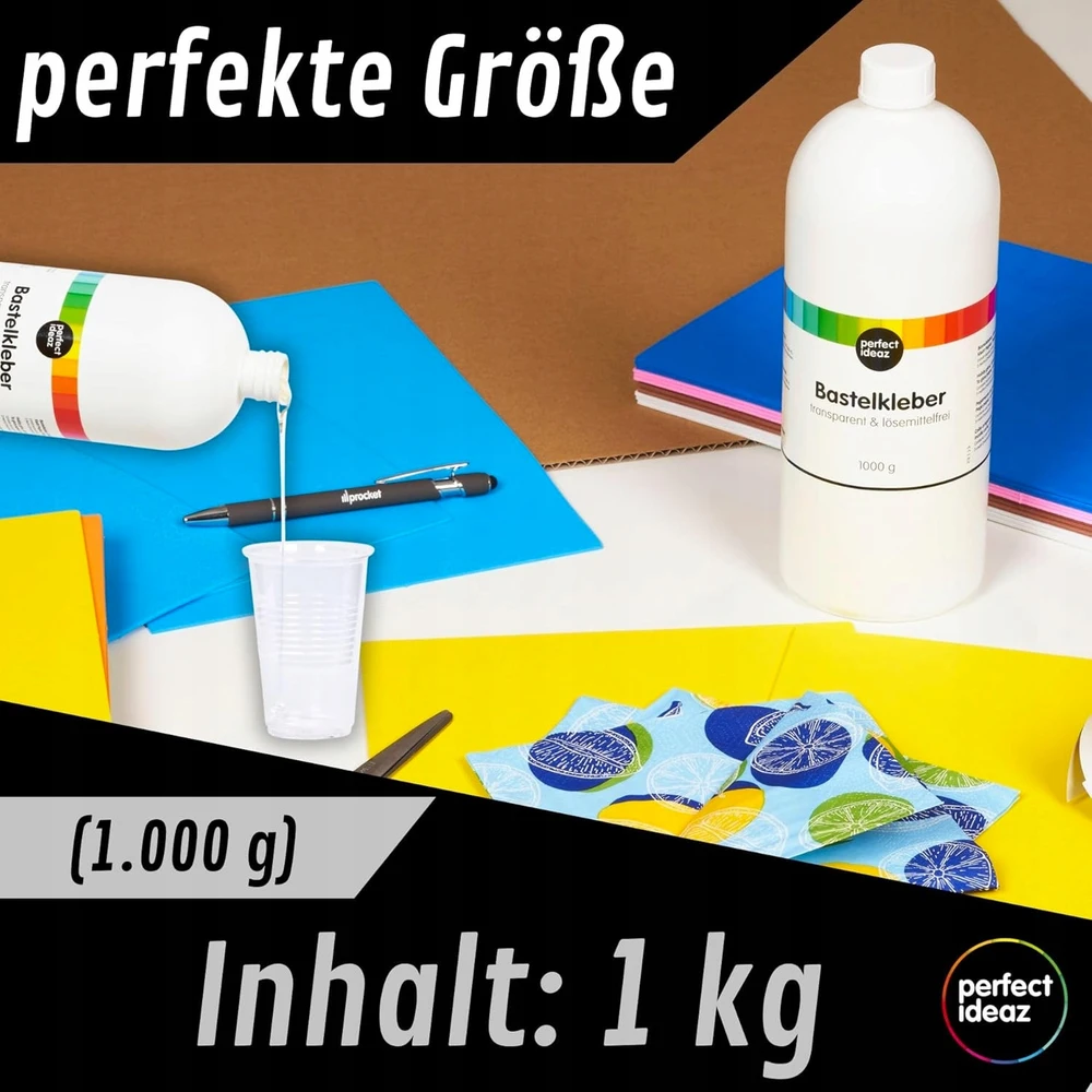 Perfect KLEJ PVA PRZEZROCZYSTY 1 KG DO MAJSTERKOWANIA ZMYWALNY BEZZAPACHOWY