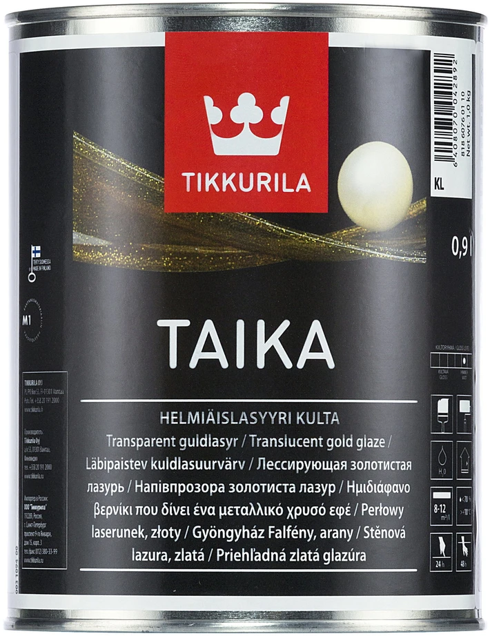 Perlamutro efekto dekoratyviniai dažai TIKKURILA TAIKA HELMIAISMAALI, sidabrinė, 0,225 l