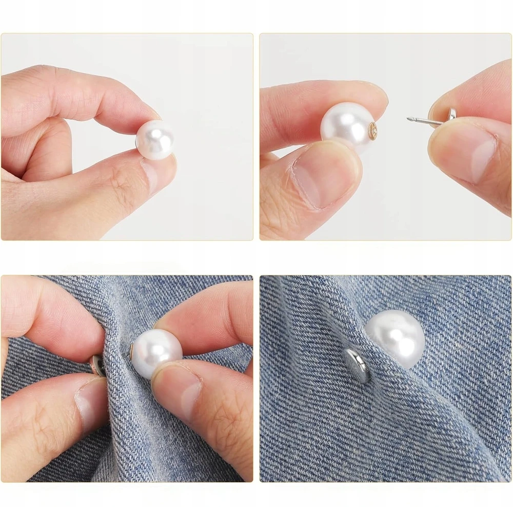 PERLAS BE SIUVIMO 12 VIENŲ Baltas ELEGANTAS ĮVAIRINGŲ DYDŽIŲ DEKORATYVUS