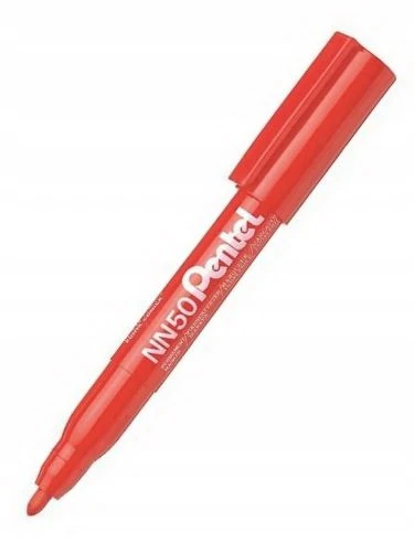 Permanentinis markeris Pentel Nn50, raudonas, 1 vnt.