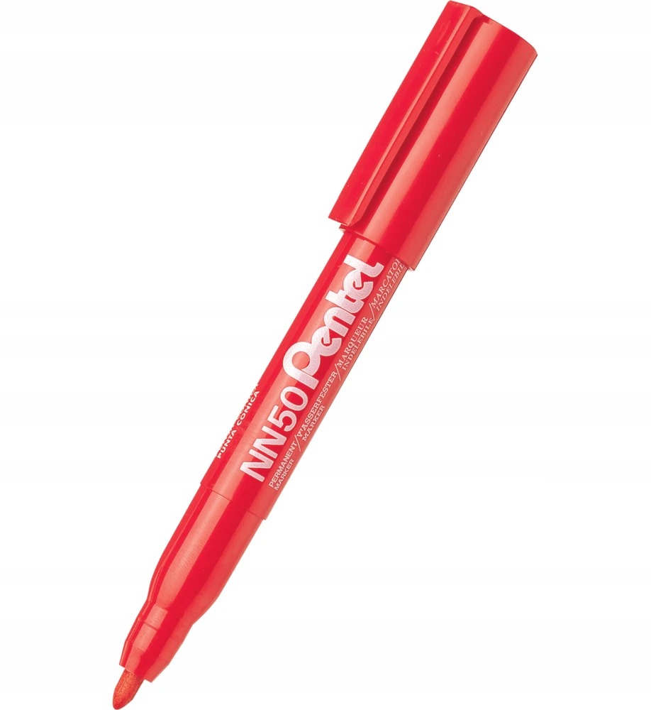 Permanentinis markeris Pentel Nn50, raudonas, 1 vnt.