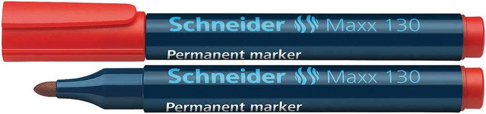 Žymeklis permanentinis Schneider Maxx 130, 1-3 mm, apvali galvutė, raudonas 1213-019