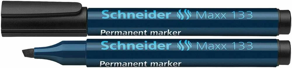Žymeklis permanentinis Schneider Maxx 133, 1-4 mm, kirsta galvutė, juodas 1213-022
