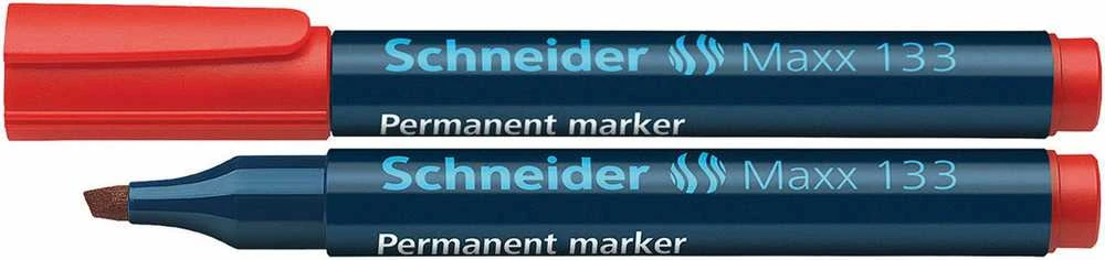 Schneder Žymeklis permanentinis Schneider Maxx 133, 1-4 mm, kirsta galvutė, raudonas 1213-023