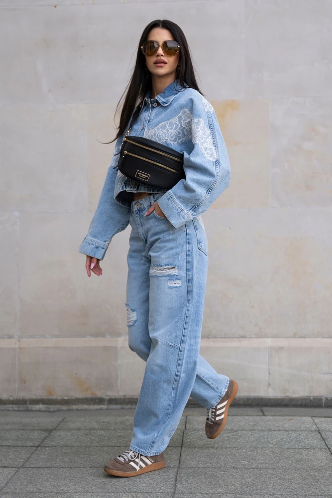 Moteriška maža „Peterson“ rankinė per petį iš ekologiškos odos, juoda