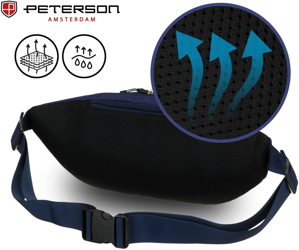 Peterson stiliaus "nerka" juosmens krepšys – sportinis, miesto, madingas