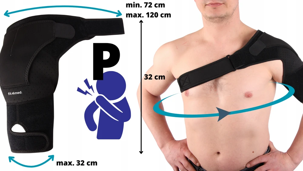 Peties stabilizatorius ortozė, Fit4Med, juoda