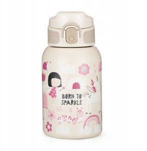 PETITE&MARS Nerūdijančio plieno termo buteliukas su šiaudeliu, 350ml