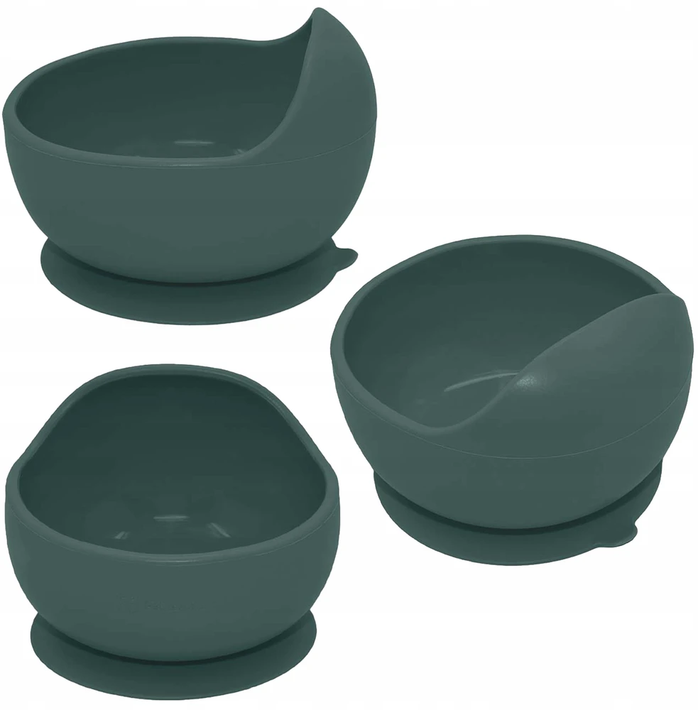 PETITE&MARS Silicone Suction Bowl Žalias 6m+