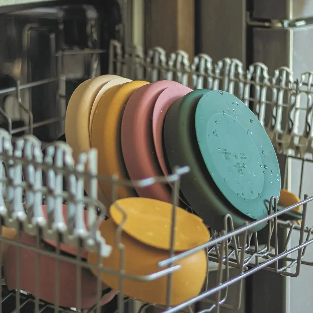 PETITE&MARS Silikoninė plokštelė su siurbtuku TAKE&MATCH, geltona Ochra