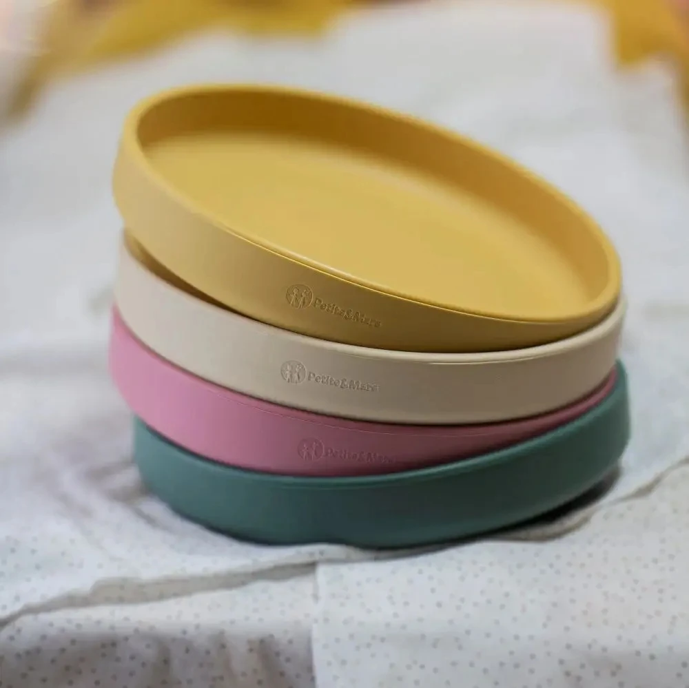 PETITE&MARS Silikoninė plokštelė su siurbtuku TAKE&MATCH, geltona Ochra
