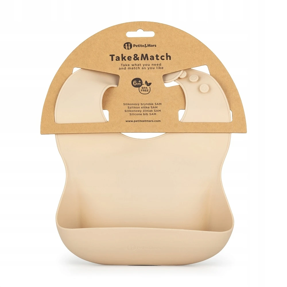 PETITE&MARS Silikoninis seilinukas Pocket Take&Match Desert Sand 6m+