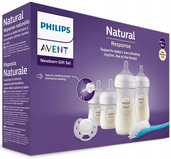 PHILIPS AVENT BUTELIUKŲ RINKINYS NAUJAGIMIUI NATURAL RESPONSE SCD838/13, Baltas