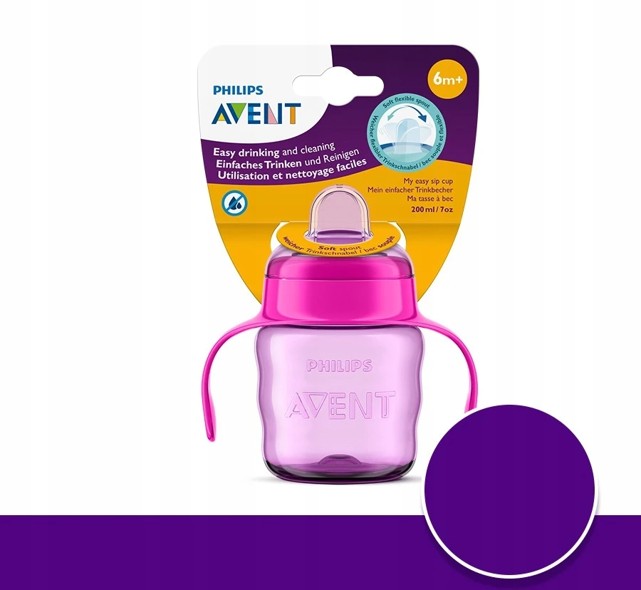 „Philips Avent“ puodelis su snapeliu, 6 mėn. ir vyresniems, violetinis