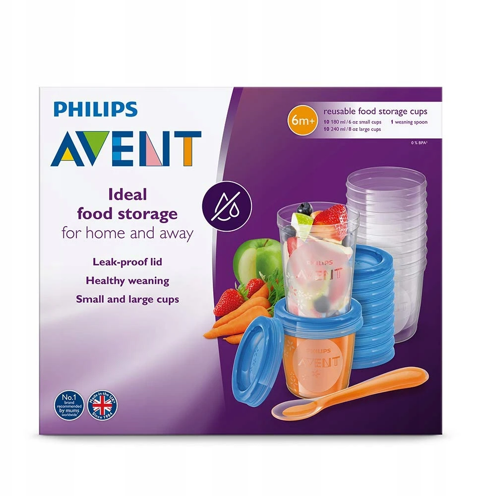 Philips Baby Food Storage Cups Avent SCF721/20