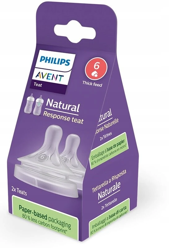 PHILIPS Avent Natural SCY966/02 čiulptukas, skaidrus 6 m+ (2 vnt.)