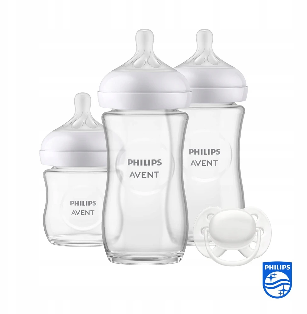 PHILIPS AVENT stiklinis dovanų buteliukas naujagimiui SCD878/11 (3 vnt.)