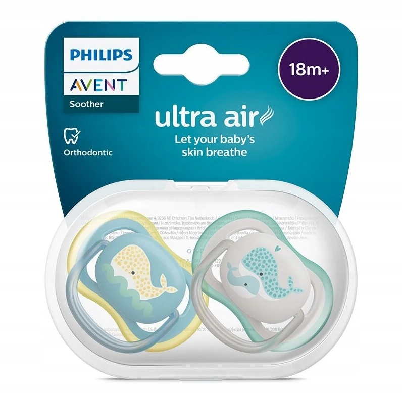 Philips AVENT SCF349/24 Čiulptukas Ultra Air 18+ banginiai 2 vnt