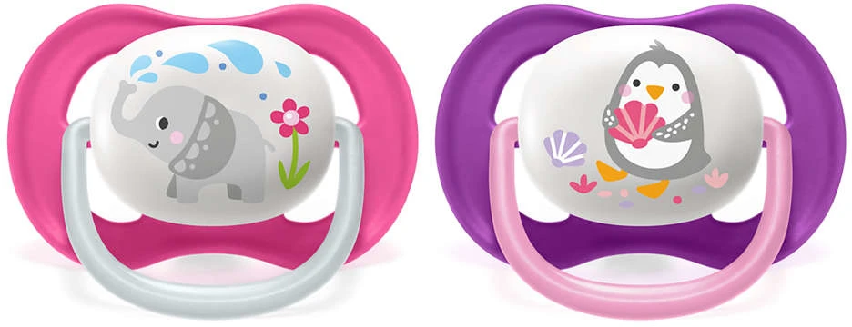 Philips AVENT 6-18 mėn. silikoninis čiulptukas ULTRA AIR M, 2 vnt., SCF080/08