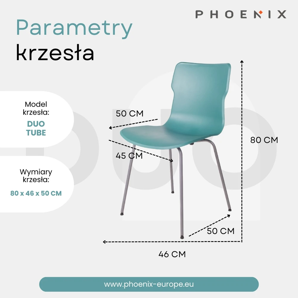 Phoenix DUO Tube kėdė svetainei ir valgomajam su Stone metalinėmis kojomis