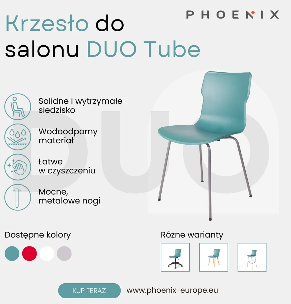 Phoenix DUO Tube kėdė svetainei ir valgomajam su Stone metalinėmis kojomis