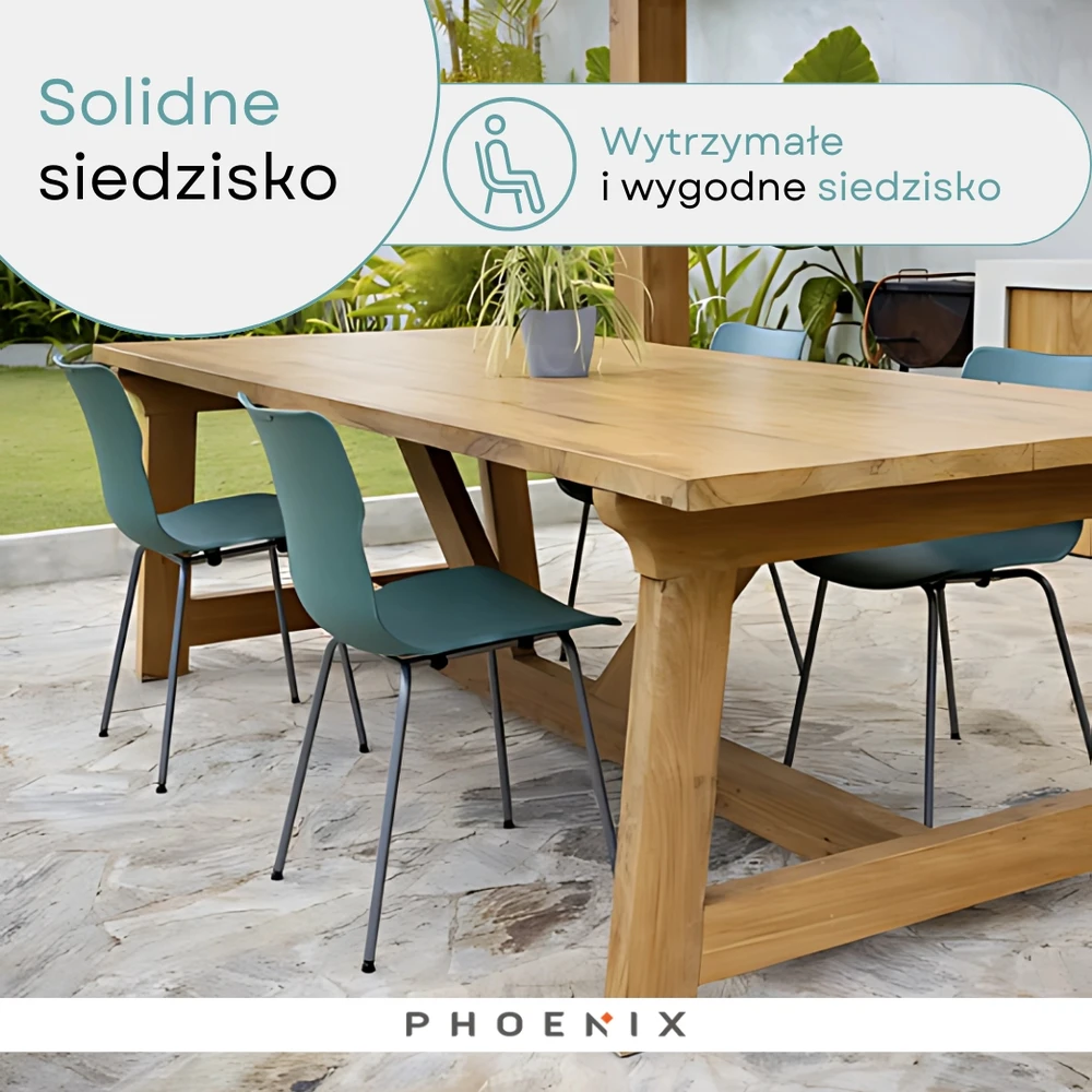 Phoenix DUO Tube kėdė svetainei ir valgomajam su Stone metalinėmis kojomis