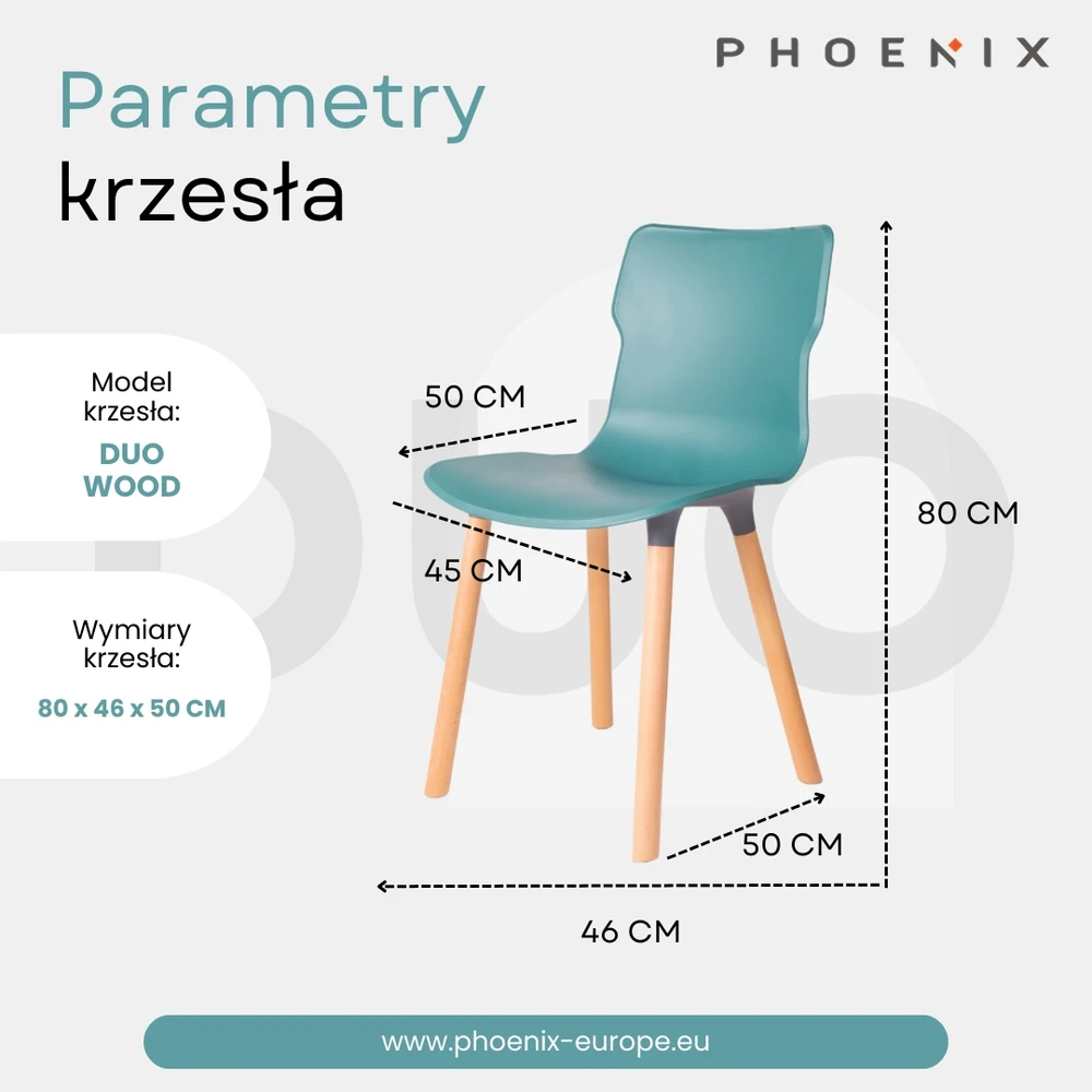 Phoenix DUO Wood kėdė svetainei ir valgomajam su akmens medinėmis kojomis